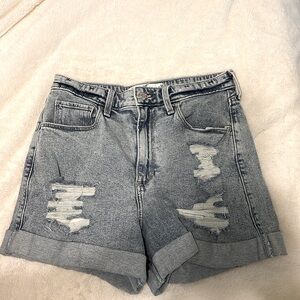 Hollister high rise jean shorts